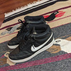 Nike Court Vision Mid High Sneaker Black/White Men's Size 9